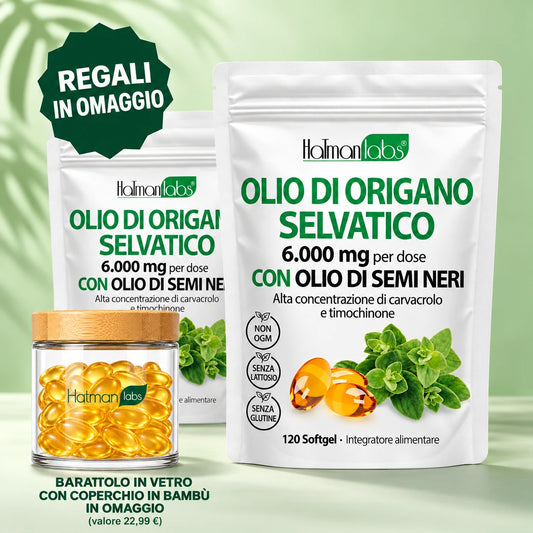Olio di Origano Selvatico con Olio di Semi Neri – 120 Softgel