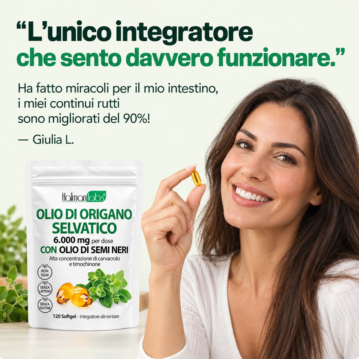 Olio di Origano Selvatico con Olio di Semi Neri – 120 Softgel