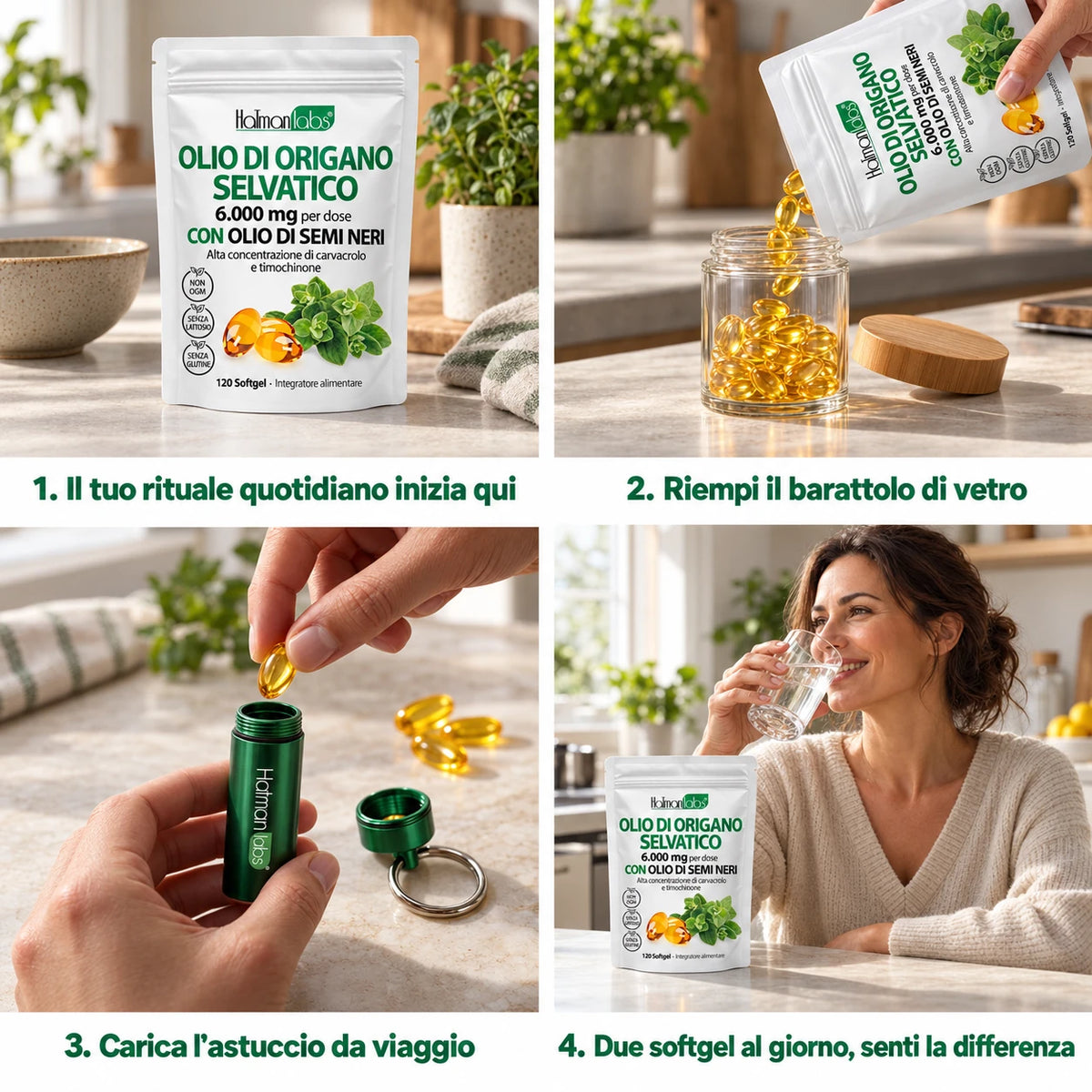 Olio di Origano Selvatico con Olio di Semi Neri – 120 Softgel